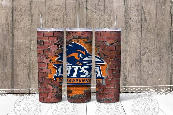 Download 20oz Skinny Tumbler NCAA UTSA Roadrunners Brick Design ...